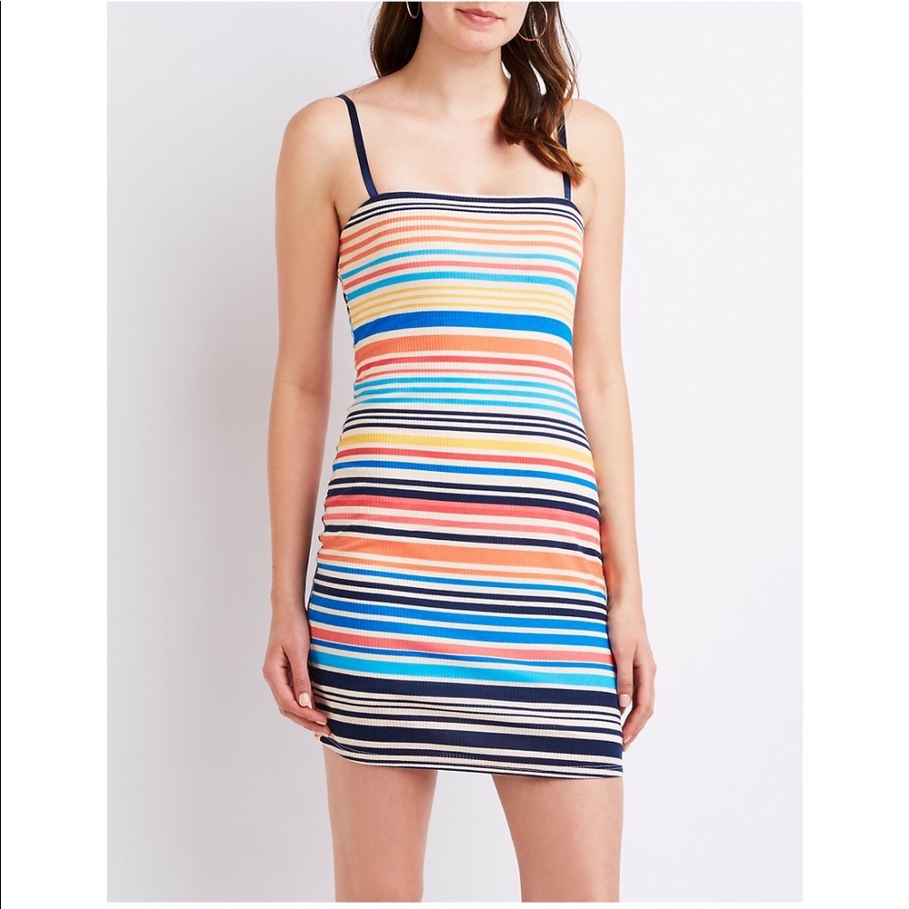 Stripped Bodycon Mini Dress